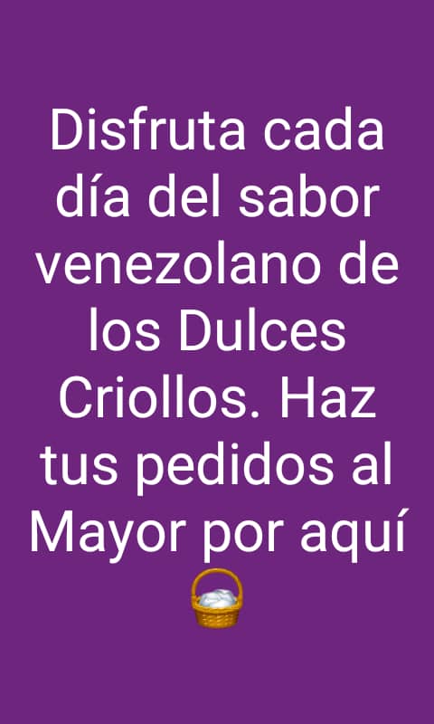 ElianaQuintero's tweet photo. 🧺Haz tus pedidos de Dulces Criollos al Mayor en Caracas al 04166181850. #28Mar
#Dulce #dulces #dulcecriollo #dulceriacriolla #dulceriavenezolana #conservadecoco #jaleademango #dulcedeleche #bocadillodeguayaba
https://t.co/clV9JK8Quh https://t.co/bKMEgu1M54