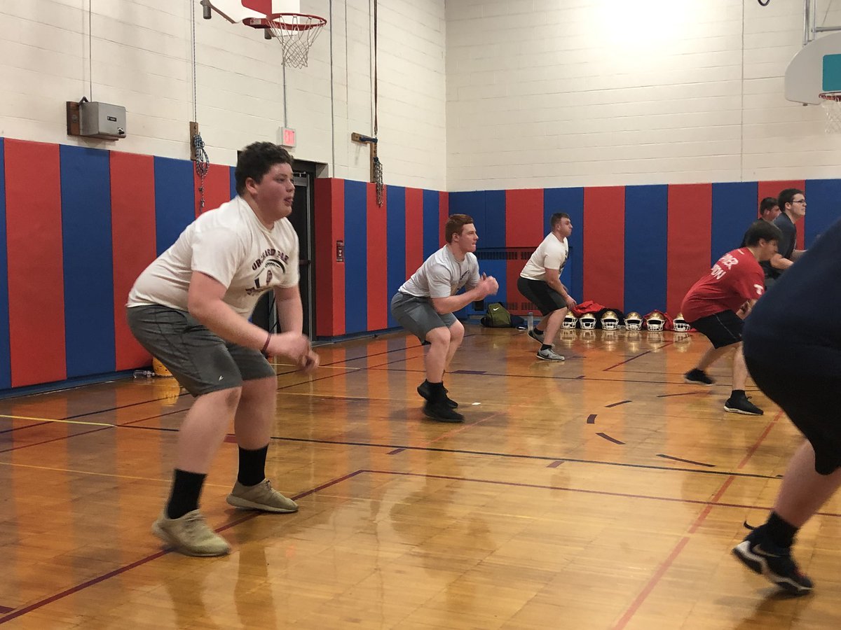 OPQuakersFB's tweet photo. OL Pass Protection work with the 🐐 Coach Jim McNally & Coach Hack! INCREDIBLE these guys work with kids and coaches of all ages & levels! #TimeFor2 #ThighsBurning #BetterEveryday https://t.co/0T0jH7Fsh6