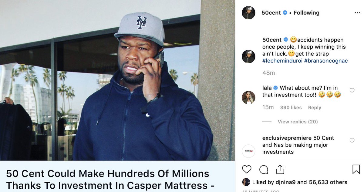 sohh's tweet photo. Another power move??? No days off!!!! @50cent #SOHHNews https://t.co/TxsrVSyWto