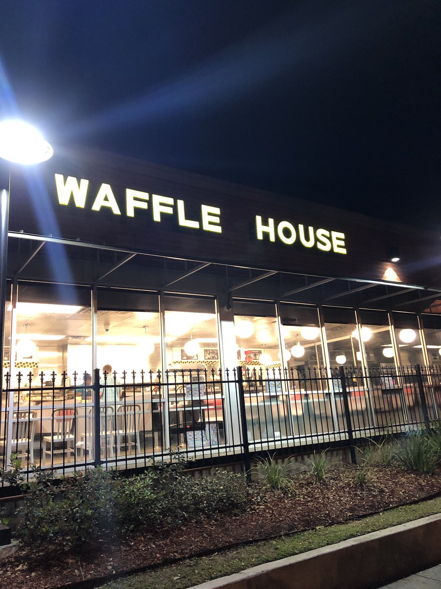 FlyGrlLafleur's tweet photo. Look where I’m at @DonnieWahlberg my first time ever! #wafflehouse #nola https://t.co/k6ELGWOXXy