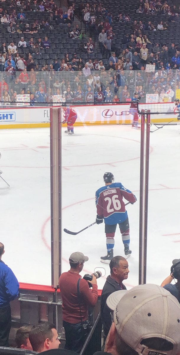 First NHL game ever and I get to see Aggie and Jost!!! Wish I could have seen Ryan and AJ <a href="/ColoradoEagles/">x-Colorado Eagles</a> <a href="/Avalanche/">Colorado Avalanche</a>