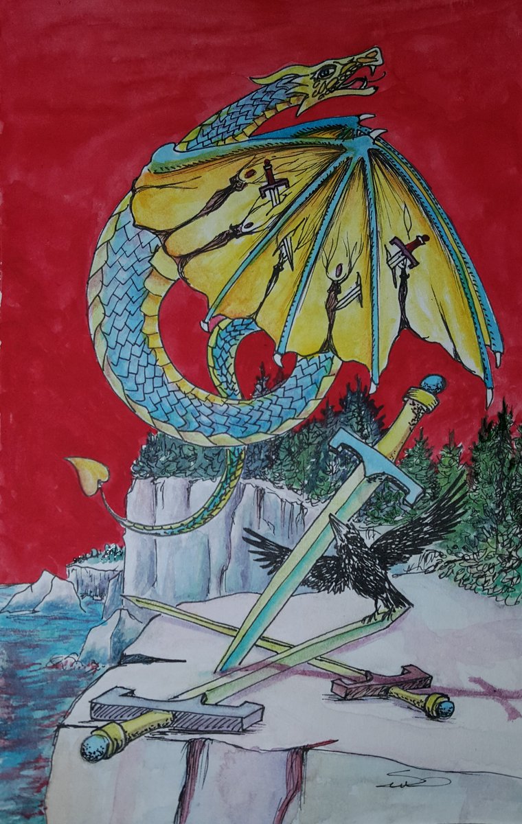 BethSeilonen's tweet photo. 5 of Swords
Capturing the feelings embedded within... at least, to my personal experience.
Ravyness Drakon Tarot
#tarot #tarotcards #illustrationartists #illustration #seilonen #ravynessdrakon https://t.co/VdLSHl5u1b