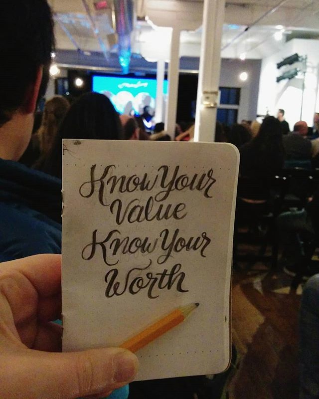 I spent an evening hearing about "building a brand with your authentic voice" with <a href="/freshbooks/">FreshBooks</a>. I doodled one of the phrases that a panelist said and am now posting it on my Instagram feed. Am I doing this right? Am I an influencer now?

#imakealiving #f… ift.tt/2CCdcVN
