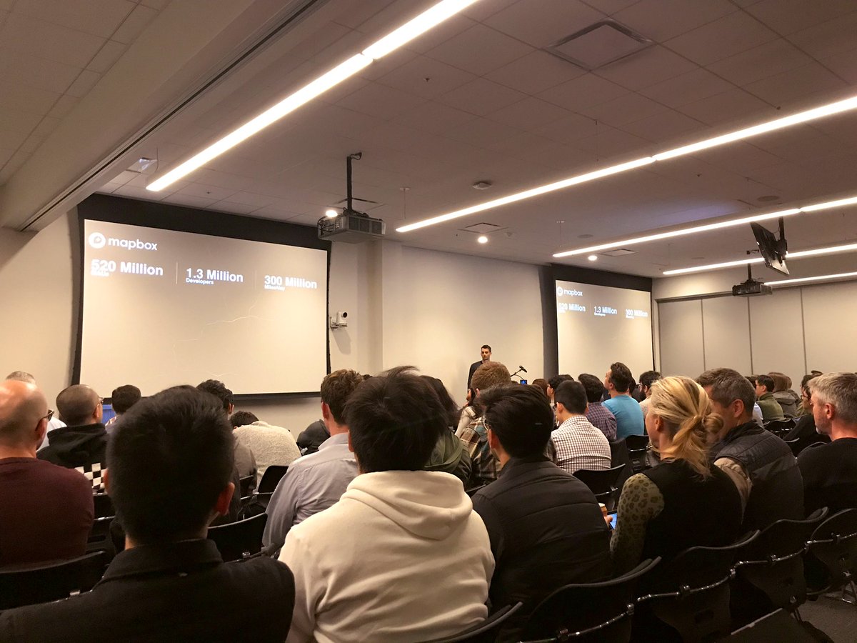 philogb's tweet photo. Now it’s the awesome people @Mapbox presenting on the VisionSDK! #UberAutoVis #VisualizationNights @UberEng https://t.co/o1vXIFTDE6