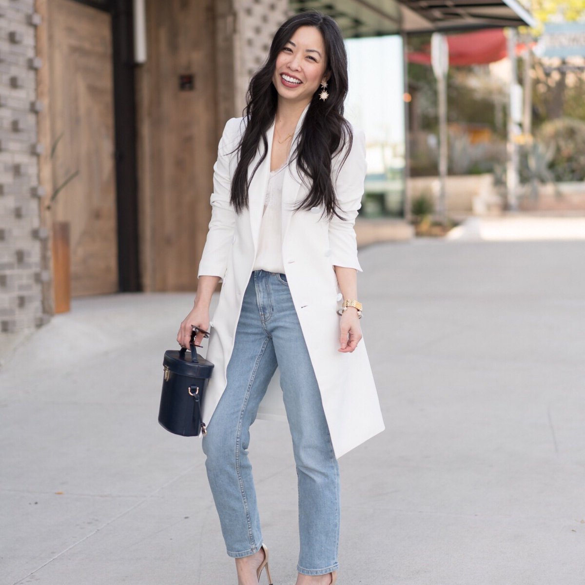 {latest post on jannadoan.com} everyone loved the <a href="/MaggyLondon/">Maggy London</a> toni tuxedo dress styled casually with some high rise straight leg jeans! #MLPartner #MyLifeInMaggy #ad #sponsored ✌️ {03.27.19} #liketkit @LIKEtoKNOW_it liketk.it/2ALri