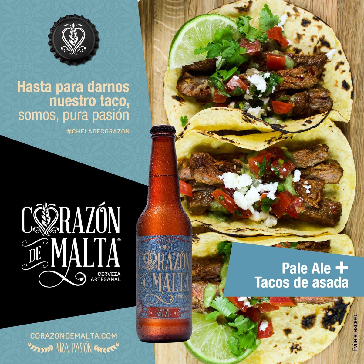 corazondemalta's tweet photo. Combina English Pale Ale con unos taquitos de asada para disfrutar más de los sabores. 

¿Cuáles son los mejores tacos de asada? 

#Cheladecorazon #corazondemalta #artesanalesdeverdad #acermex #cervezaartesanal #cervezamexicana #cervezafria #cerveza #craftbeer #maridaje #tacos https://t.co/aZwSly9oi0