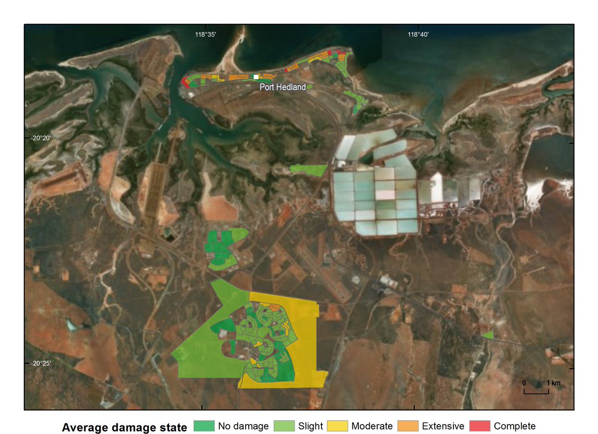 GeoscienceAus's tweet photo. Our work with @dfes_wa proved its value this week. Modelling for Karratha and Port Hedland was used to underpin @dfes_wa preparations for #TCVeronica, ensuring the safety of the community. Read more about the project here https://t.co/Z0DgAbVrET #TropicalCyclone #NaturalHazards https://t.co/M73vGcXVLj