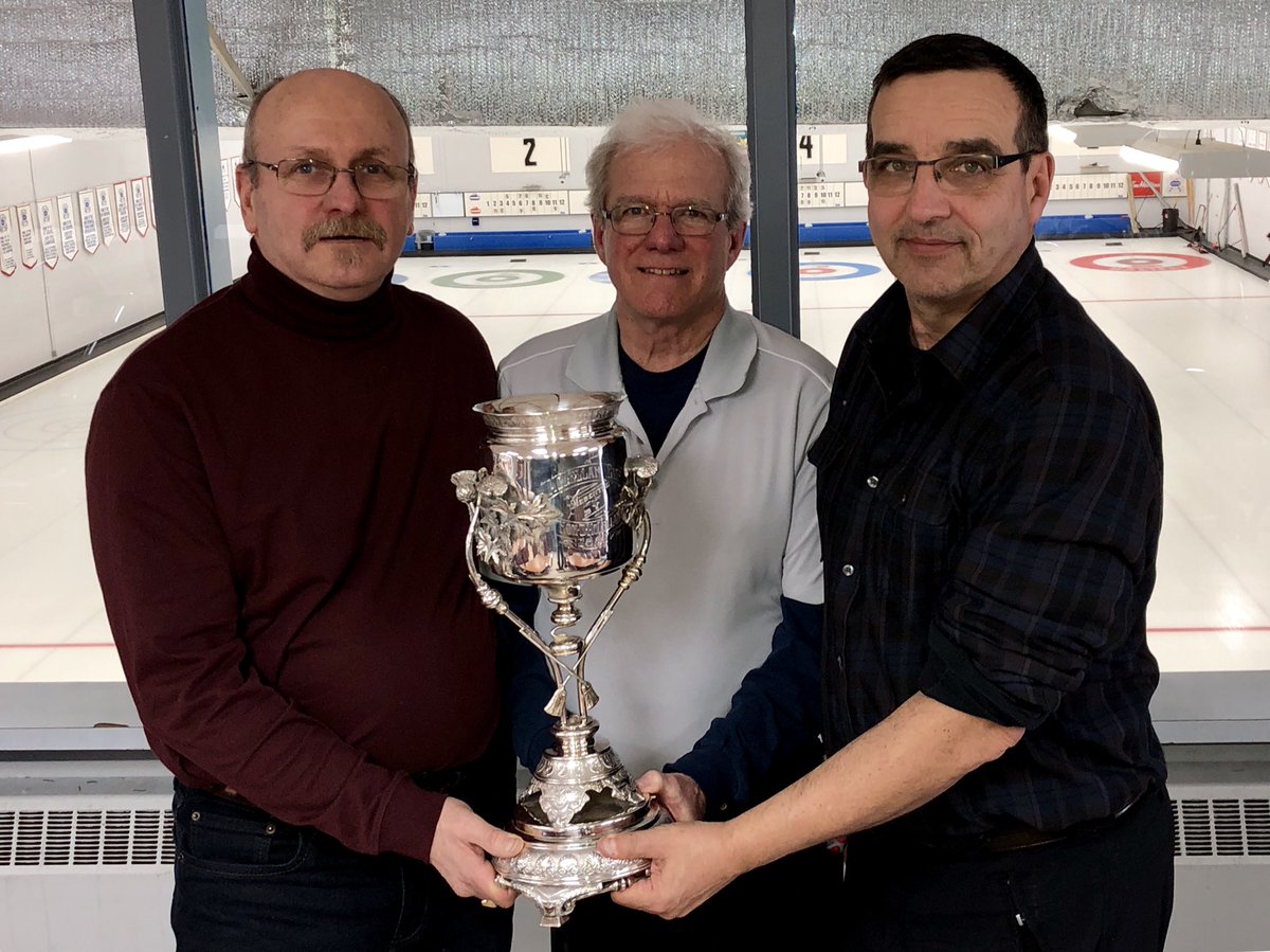 CFB Halifax captured the prestigious McLellan Cup today. Skips Art Hood, Dave Steeves and Jim Bradford led their teams through 14 end games, outscoring the Wolfville CC in a close match, 36-34 for the win!