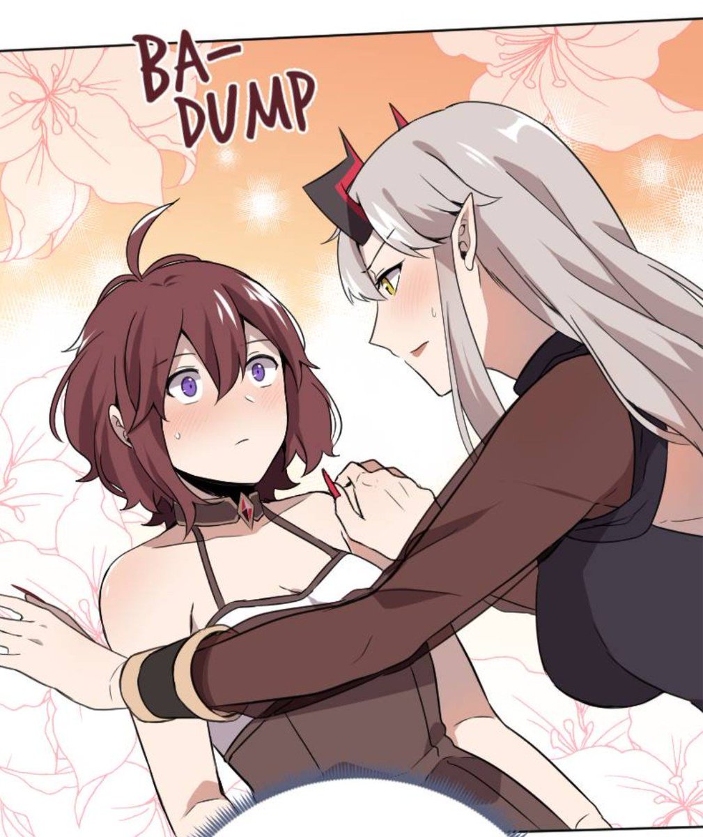 Lilies must always be present in a yuri comic.Mage and Demon Queen ep 65. p...