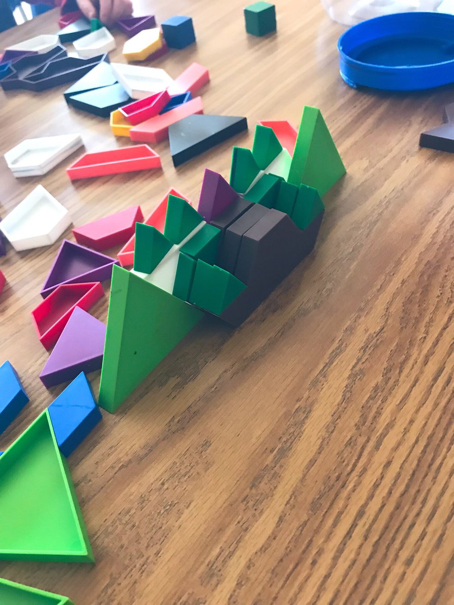 Mrsphillipskin1's tweet photo. Put out #deciblocks to see what my kinders would do. We ended up with amazing standing designs, patterns and problem solving by discovering the possible combinations for building the white pentagon! @OntarioPublic https://t.co/wFfWG9skDp