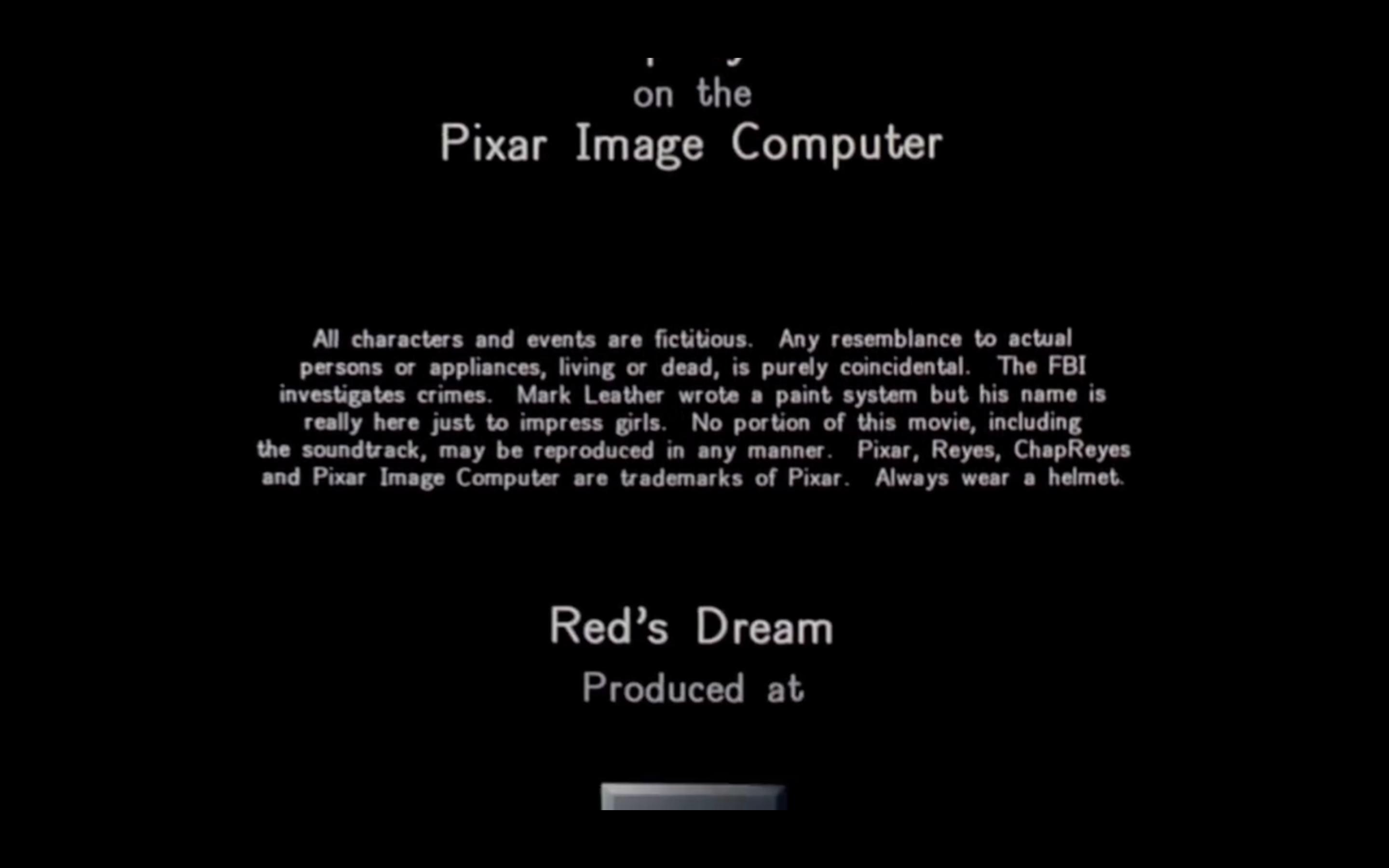 Pixar red's dream clearance