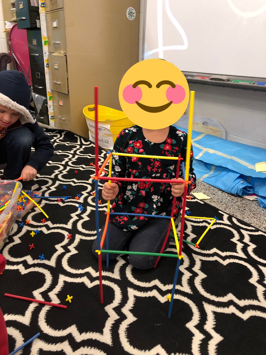 kgyarbrough's tweet photo. Today in Kinder we read Dream Up: A Celebration in Construction by Christy Hale. We then built what we could “dream up” in Engineering  Stations. STEM starts early! https://t.co/pj3KXTa2t1