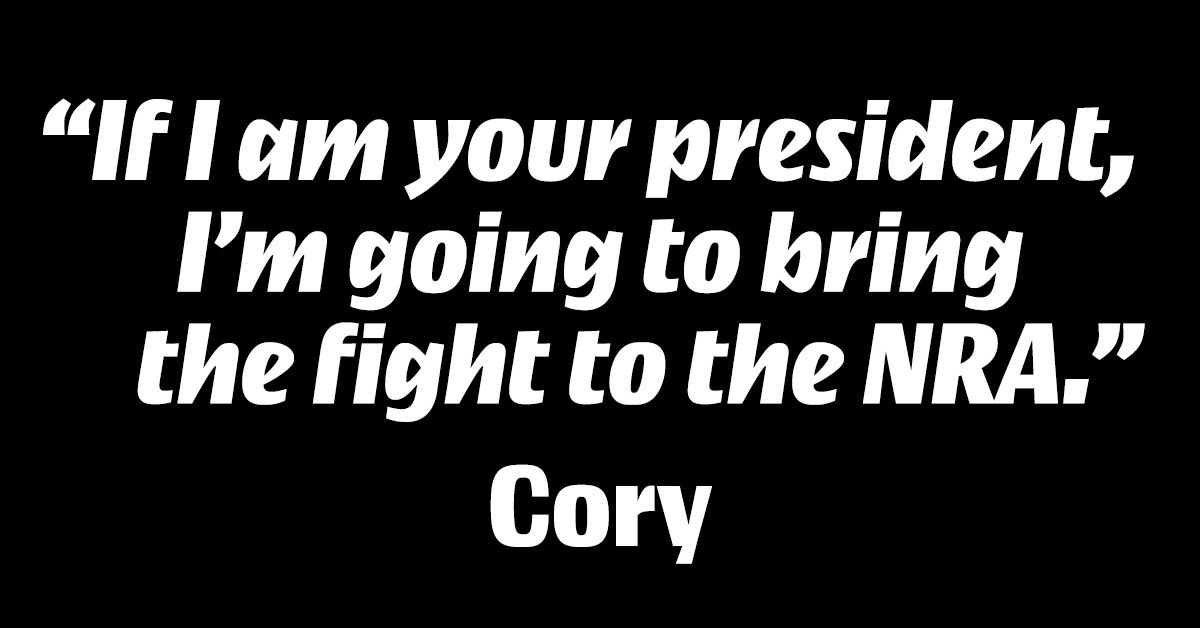 FACT: More Americans have been killed by guns than have lost their lives in all of our nation’s wars combined.

Enough thoughts and prayers. We need action. #BookerTownHall