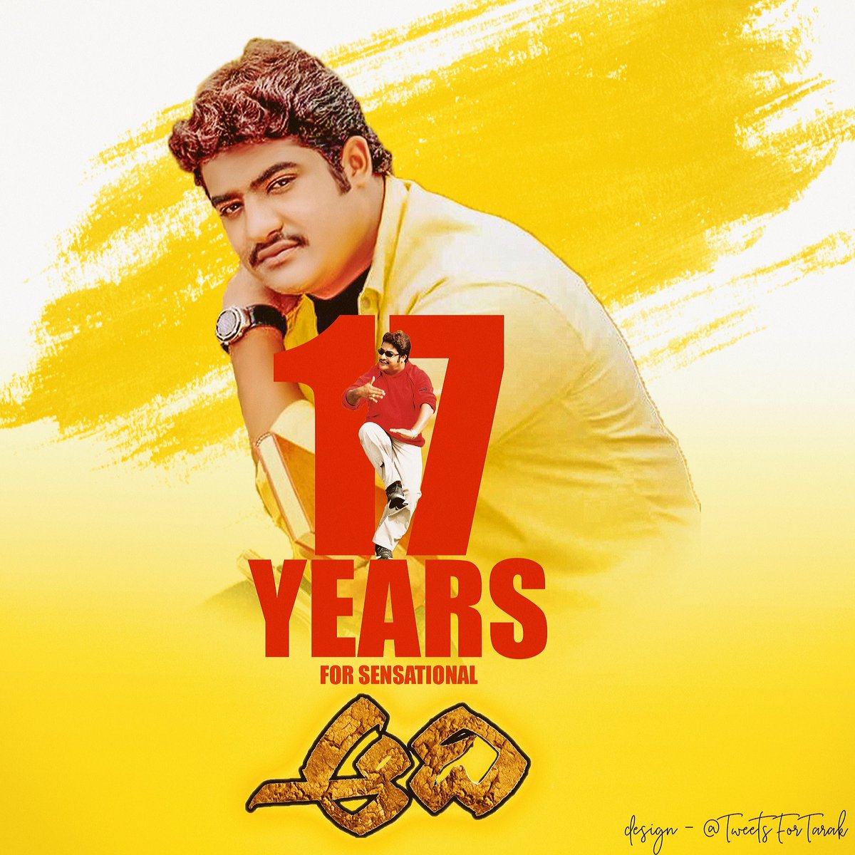 TrendsNTR's tweet photo. The Movie which brought Everlasting Mass Stardom for Young Tiger #NTR @tarak9999. Sensational #Aadi Completes 17 Years.

#17YearsForAadi https://t.co/1EjBNfjvbH