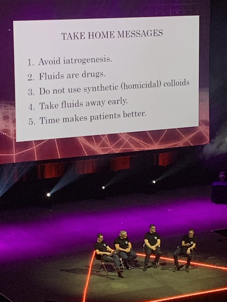 Some of the highlights for me at the #smacc conferences (well, together with a whole bunch of other stuff) are always the fluid talks or debates - or chats as they renamed it today since all on stage agreed on basically everything:) @JAMyburgh is a master of the deadpan answer:)