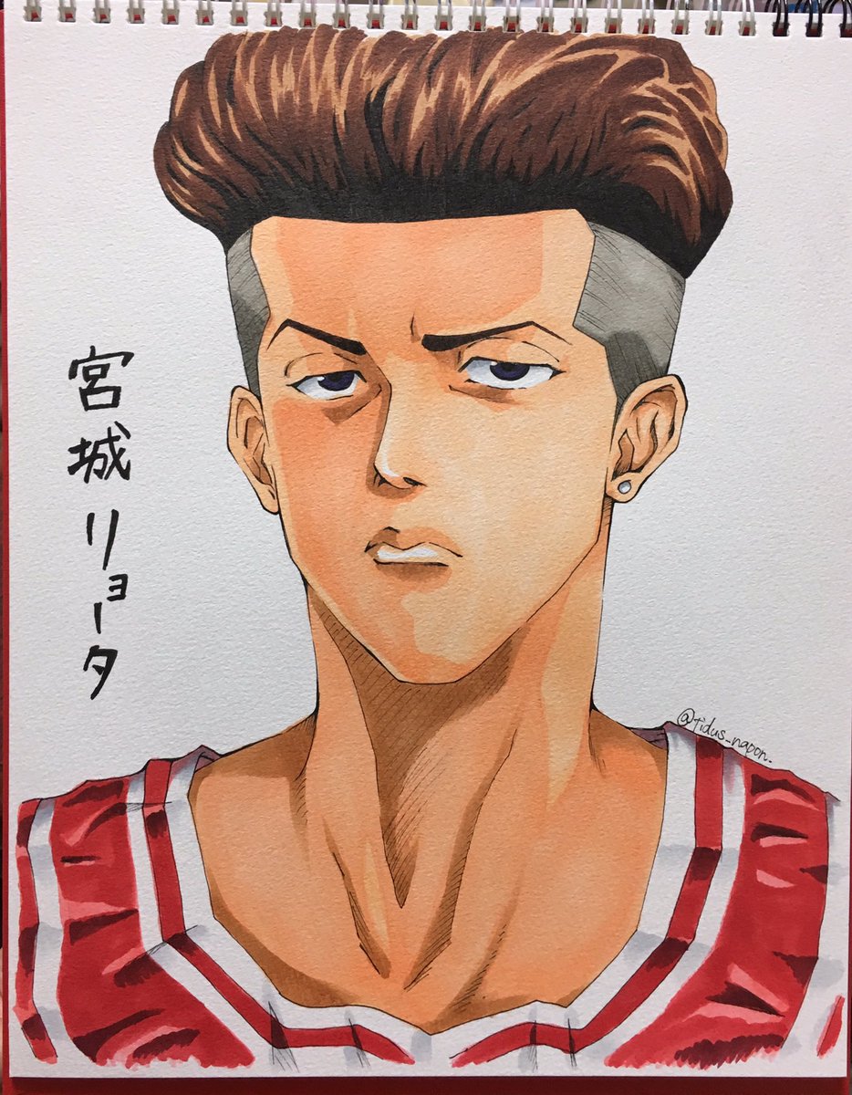 なぽん スラムダンク2弾 リョータ君描いた イラスト スラムダンク Slamdunk 宮城リョータ コピック T Co 7ql02q8lbt Twitter