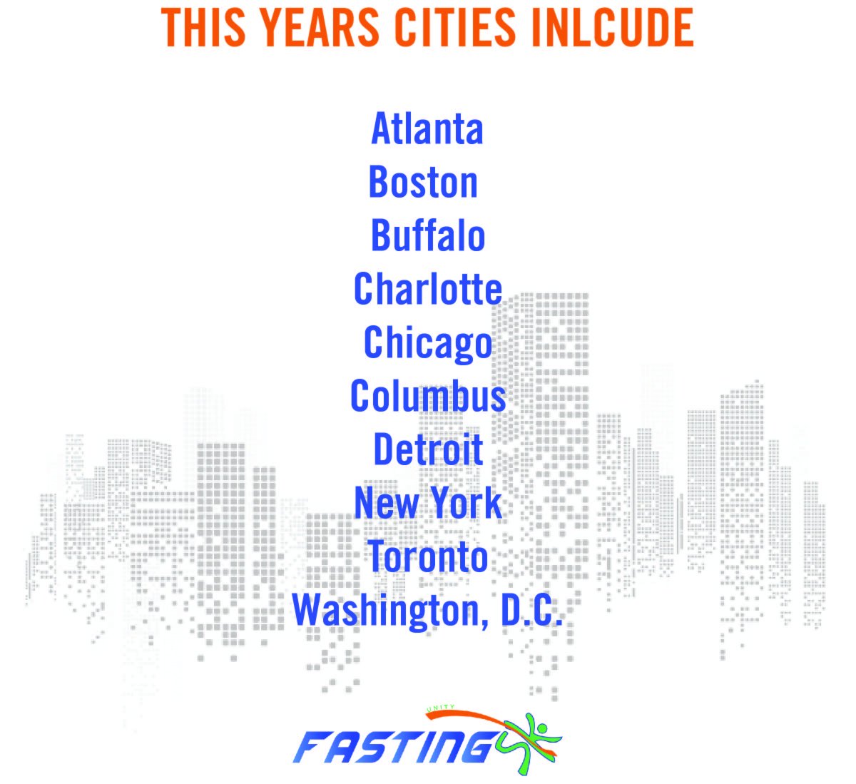 fasting5k's tweet photo. ANNOUNCEMENT: CITY LIST REVEAL https://t.co/MfwBmnzkDt