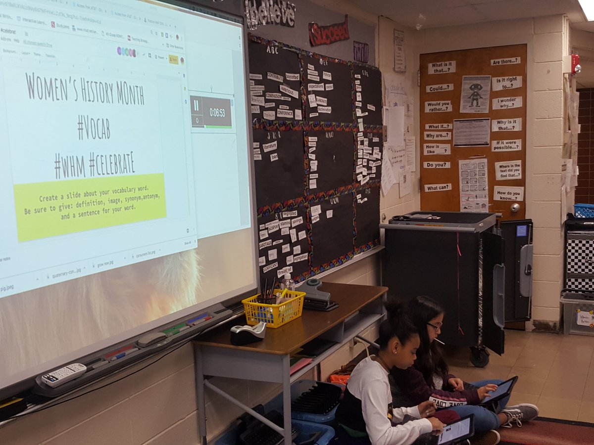 MsTay_Tay5's tweet photo. Using technology to research and teach others. #WomensHistoryMonth #fifthgradewarfordrockets https://t.co/NKWN4W21bD