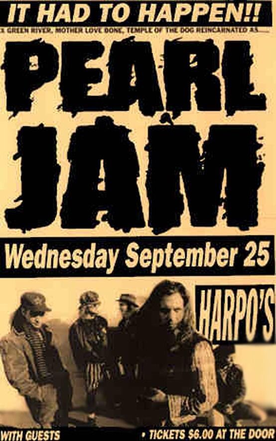 warwickvic's tweet photo. @PearlJam Ten Tour, Sept 25, 1991, Harpos https://t.co/9cfGUsiJtT