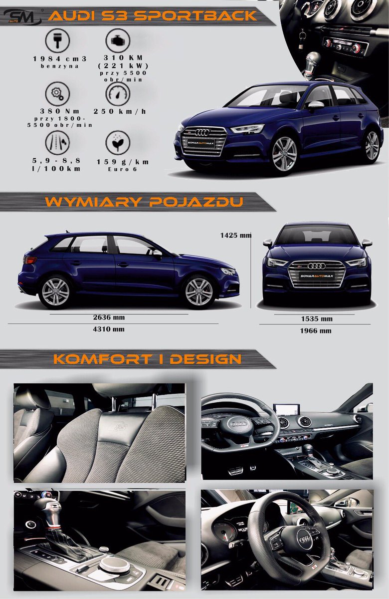 AutoSonar's tweet photo. Ten dźwięk silnika!🏎
Te emocje!🤩
A mowa o......

✨Audi S3 Sportback✨‼️

➡ https://t.co/U8Wu8ohYn3…

SONARAUTOMAX:
Salon aut nowych i używanych
Słowackiego 338 
26-600 Radom 
Tel 048 365 40 16
#sonarautomax #audis3 #s3 #audi #salonautonowych #salonautuzywanych https://t.co/hne6qUDGaP