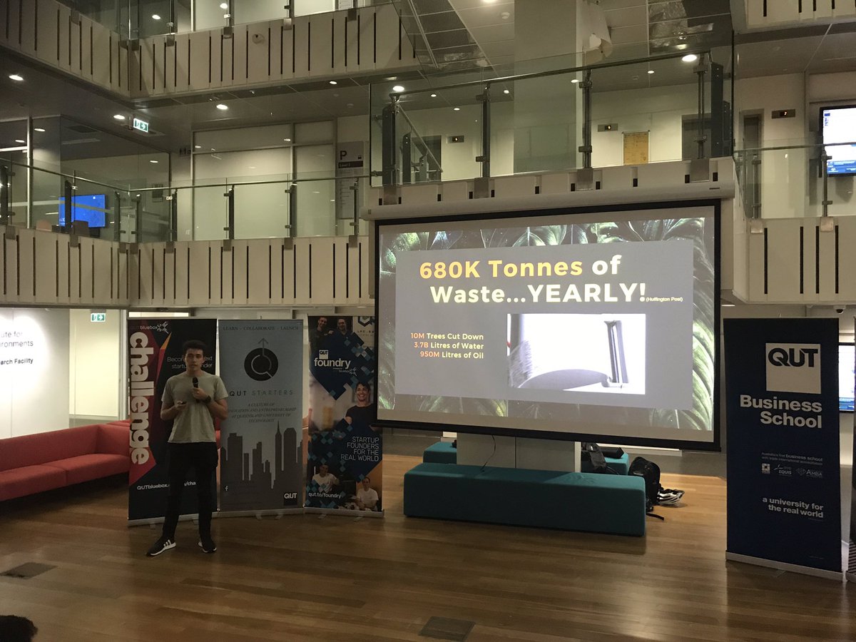 QUTEship's tweet image. #QUT @startuphatch pitch 🎤by Noah, #founder of  #Receiptless = a free app for consumers to digitally archive your #receipts to save ⏰ &amp;amp; the environment, &amp;amp; make #tax &amp;amp; refund times easier, w/ future  #analystics business for #retailer partners. @QUTStarters #QUTentrepreneurship