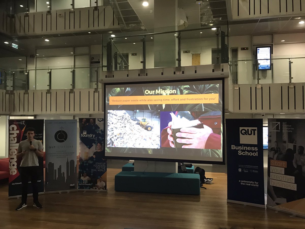 QUTEship's tweet image. #QUT @startuphatch pitch 🎤by Noah, #founder of  #Receiptless = a free app for consumers to digitally archive your #receipts to save ⏰ &amp;amp; the environment, &amp;amp; make #tax &amp;amp; refund times easier, w/ future  #analystics business for #retailer partners. @QUTStarters #QUTentrepreneurship