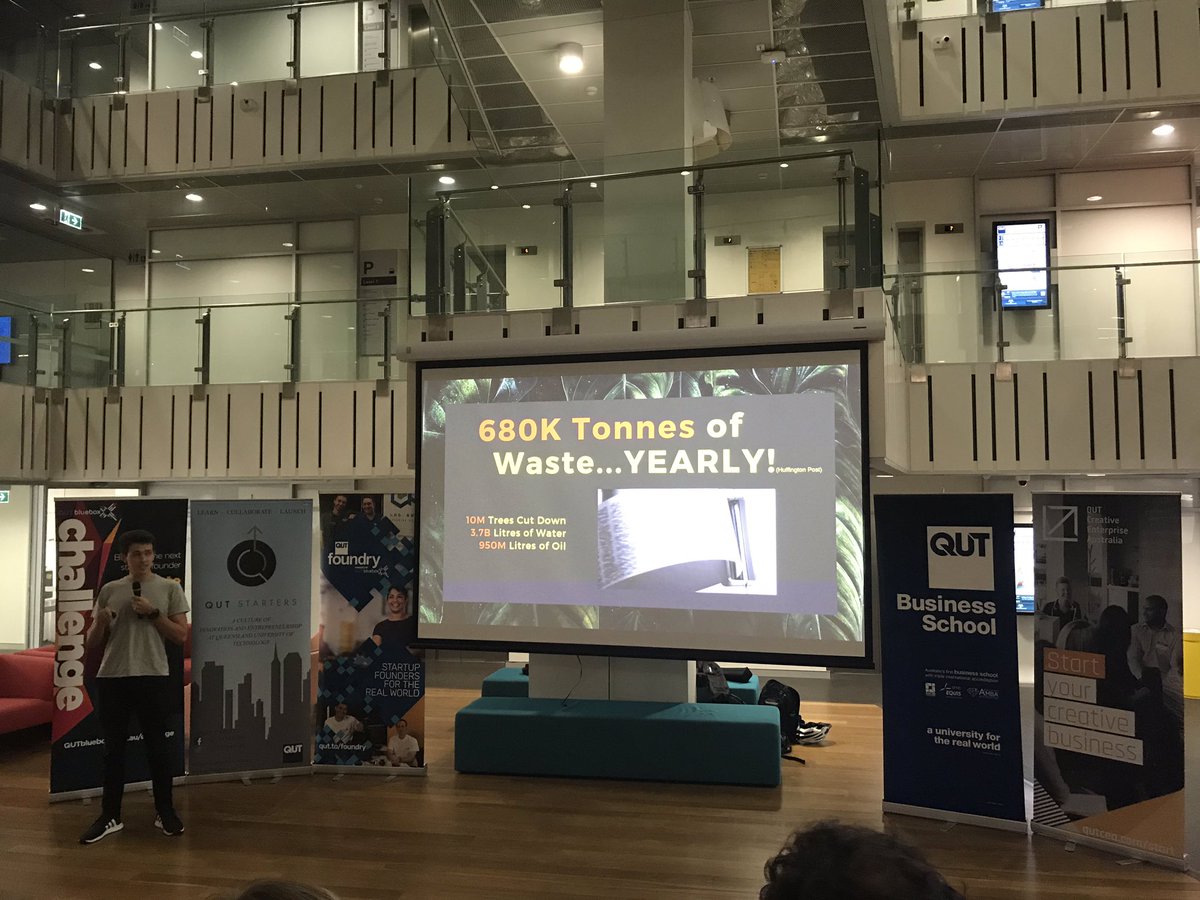 QUTEship's tweet image. #QUT @startuphatch pitch 🎤by Noah, #founder of  #Receiptless = a free app for consumers to digitally archive your #receipts to save ⏰ &amp;amp; the environment, &amp;amp; make #tax &amp;amp; refund times easier, w/ future  #analystics business for #retailer partners. @QUTStarters #QUTentrepreneurship