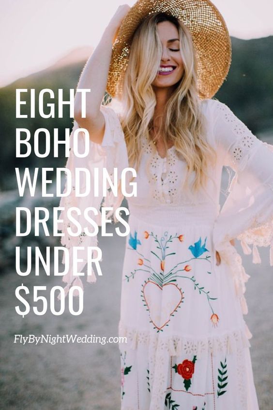 Eight Boho Wedding Dresses Under $500 | Fly By Night Wedding | #affordablewedding #affordableweddingdress#affordableweddingdresses #boho #bohobride #bohostyle #bohowedding #cheapweddingideas #cheapweddingdress #cheapweddingdresses ift.tt/2Yz9oho