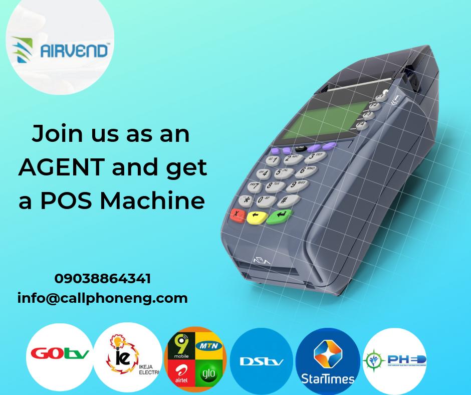 CallphoneNG's tweet photo. Register as an AGENT and get a POS Machine. #ThursdayThoughts @Gidi_Traffic @YNaija https://t.co/fxRhEeNnzJ