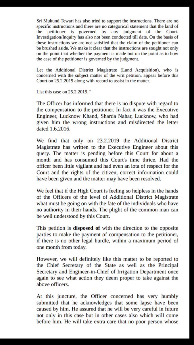 py4001's tweet photo. इलाहाबाद हाईकोर्ट की लखनऊ बेंच के आदेश के बावजूद @UPGovt और अधिकारी लखनऊ रिवर फ्रंट के किसानो का मुआवज़ा देने को तैयार नहीं है
कोर्ट ने २५ फरवरी को १ माह के भीतर किसानो को भुगतान करने को कहा था
@RahulGandhi @_YogendraYadav @pbhushan1 @myogiadityanath @yadavakhilesh @rajnathsingh https://t.co/weDdXIu4xa