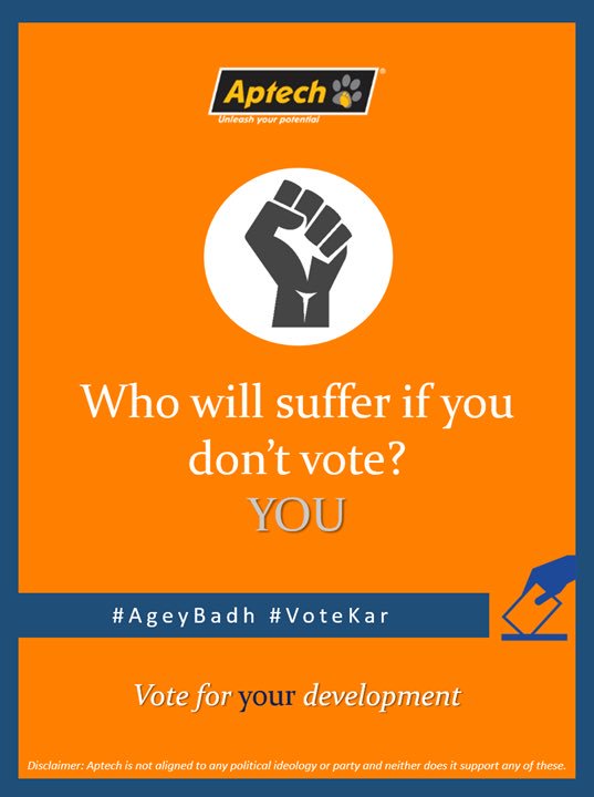 AnilPantIndian's tweet photo. @aptechltd launches its awareness for #VoteKar with our employees, business partners, students &amp; society at large. @narendramodi @FollowCII @nasscom @arora_pravir  @shouryakc https://t.co/WgvFamKjJS