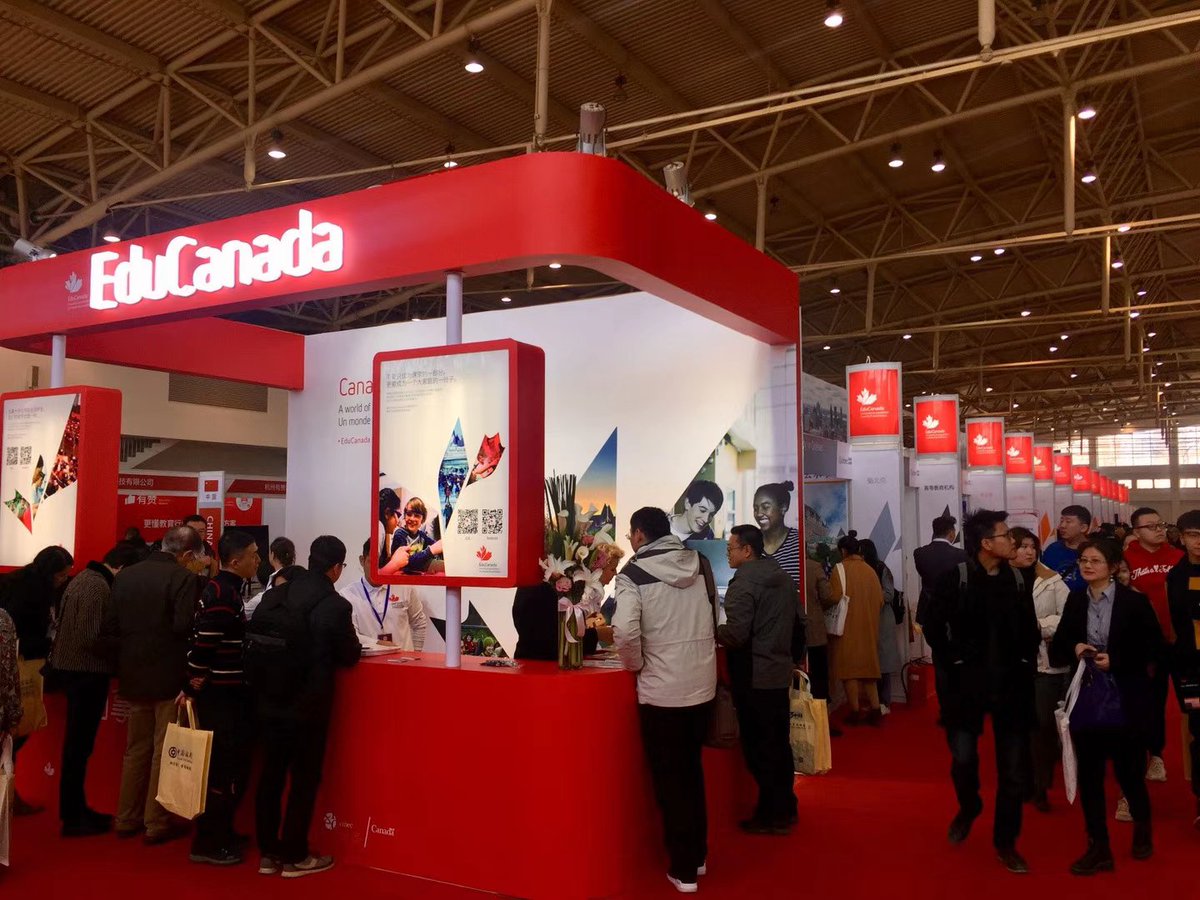 CanadaChina's tweet photo. Canada Pavilion at the China International Education Exhibition Tour (#CIEET) in Beijing offered many Chinese students, parents & educators opportunities to talk face-to-face with 🇨🇦 schools #studyinCanada #EduCanada @univcan @CollegeCan https://t.co/IKdvsUb3yP