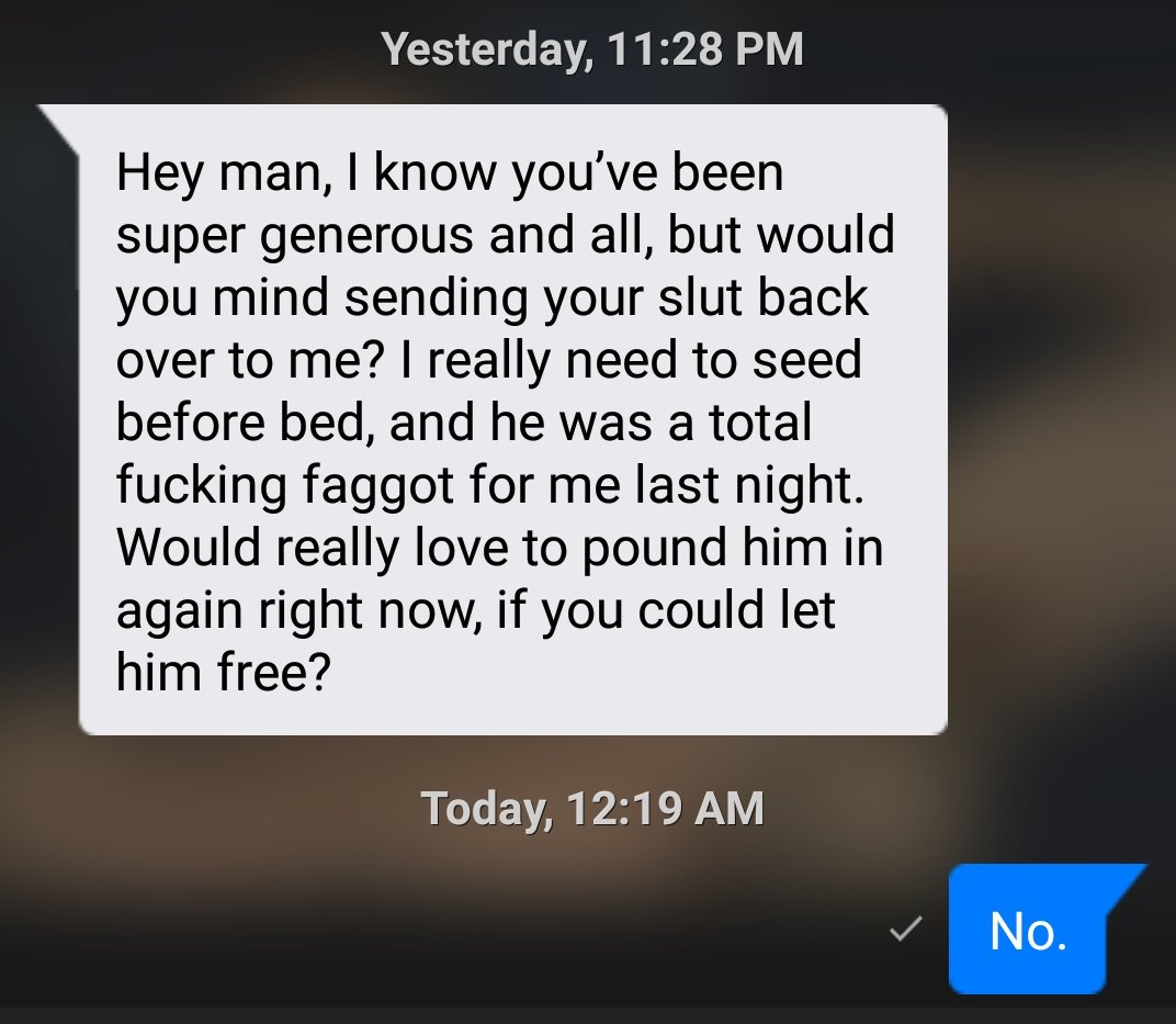 babybeartrap's tweet photo. I may have considered it, until you referred to him as a f*****. Not into that. Go fvck itself. #ScruffFail @HairyProfessor https://t.co/IivOEnTIbE