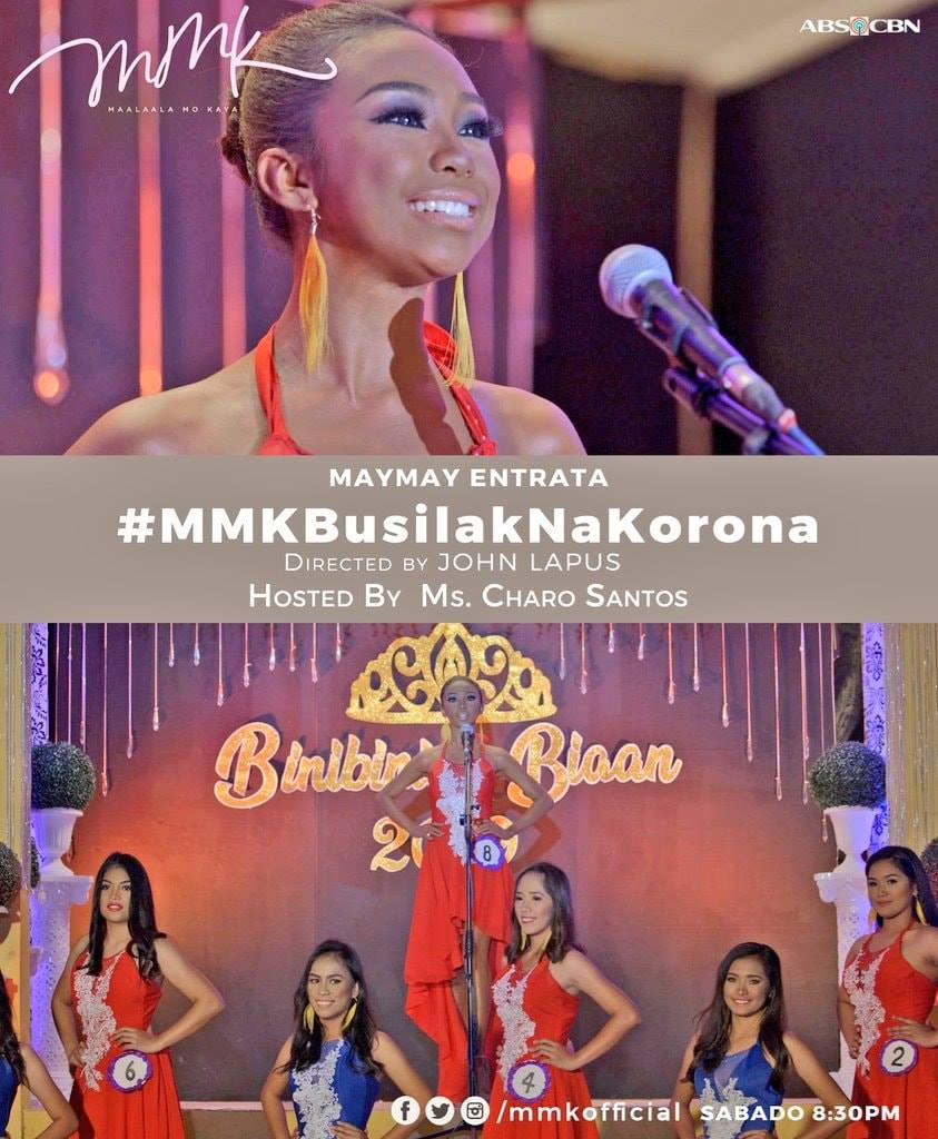 ABSCBNpr's tweet photo. Maymay Entrata will inspire women everywhere as she plays the idealistic Aeta, Judith Manap from Mariveles, Bataan who defied the norms and used her position as a beauty queen to give back to her own people, in this Saturday’s episode of  “MMK.”  https://t.co/v7IZSBEbY5 https://t.co/MTmK729Tie