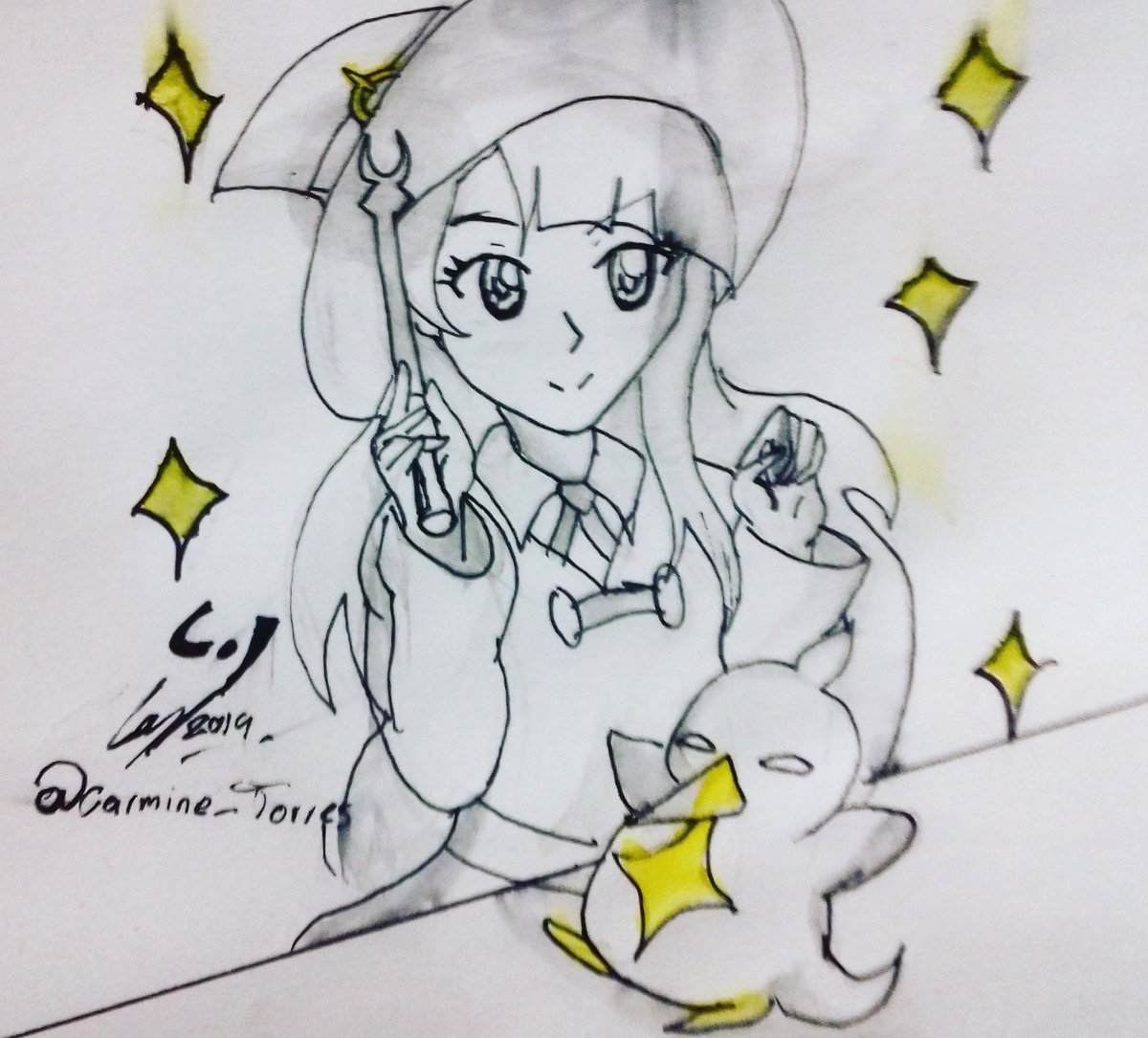 carmine_torres's tweet photo. Dia 16
Magia o magico
¡Seguire esforzandome para ser como chariot!
#InkSpring2019 #inkspring #inkspringDG01A #ink #inked #draw #drawing #DibujoPyD #concepart #littlewitchacademia #atsukokagari #akko #magic #magicwitch #witch #anime #trigger #fanart https://t.co/SgaDnKOm2h