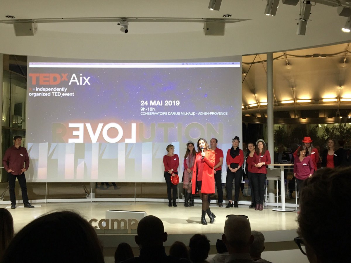 NDPL13's tweet photo. @thecampProvence 
Soirée de lancement pour le @TEDxAix 2019 
Au programme #reVOLution 
#bravo et 🙏
@departement13
@thecampProvence 
@laprovence @aixmaville 
#inspirant @LaurentChoain https://t.co/Kmbf17ont4