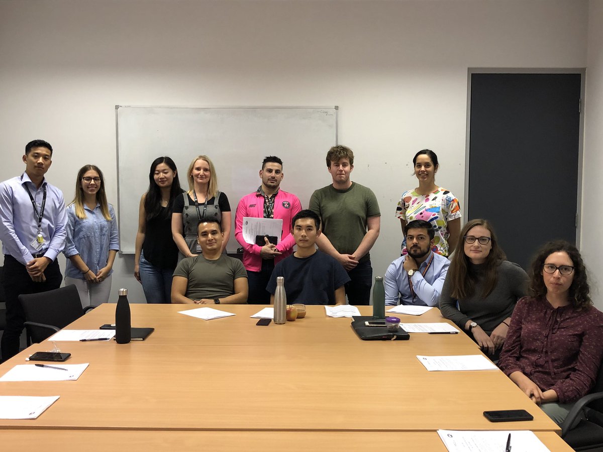 First training day for Sports Concussion Research Group for 2019 season - many great minds in the room!