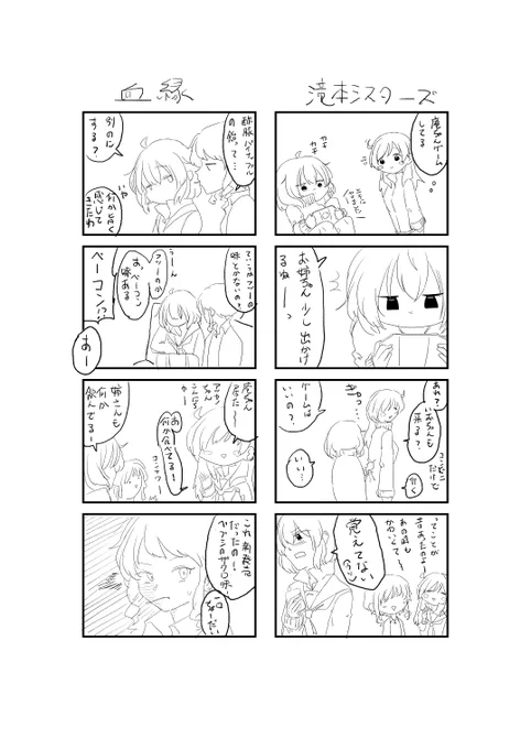 JK滝本庵ちゃん姉妹妄想漫画
独断と偏見で描いてしまいました(土下座) 