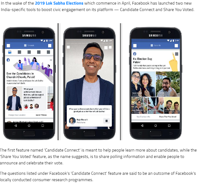 sruthi57047485's tweet photo. FACEBOOK LAUNCHES NEW TOOLS TO IMPROVE ENGAGEMENT AHEAD OF 2019 LOK SABHA ELECTIONS.

#facebook #Tools #Facebooktoll #Loksabhaelections2019 #2019Loksabhaelections #Elections2019 #SocialMediapromotions #NewTools #electioncampaign #HerVoiceMyVoice https://t.co/ebtoPdeGhn