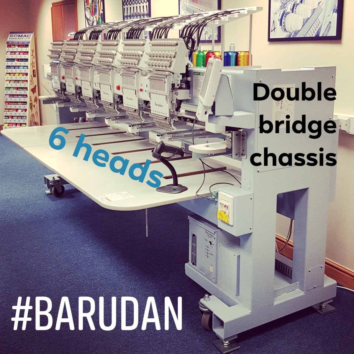 BarudanUK's tweet image. A #Barudan #multihead #embroiderymachine has a double bridge chassis which is #solid &amp;amp; #sturdy ensuring minimal movement when the machine is running at high speeds. 'Wow' your customers with superb, high quality embroidery. #customerforlife #investinthebest #beproud  #Barufan