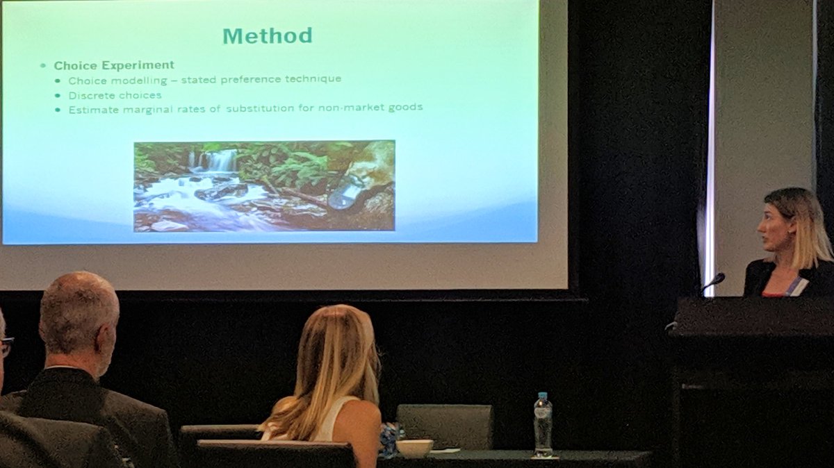 cobicalyx's tweet image. Dr Bethany Cooper&apos;s #choicemodelling to figure out if Melbournians would be willing to pay for #environmentalwater - many would, especially for #platypus #NWF2019