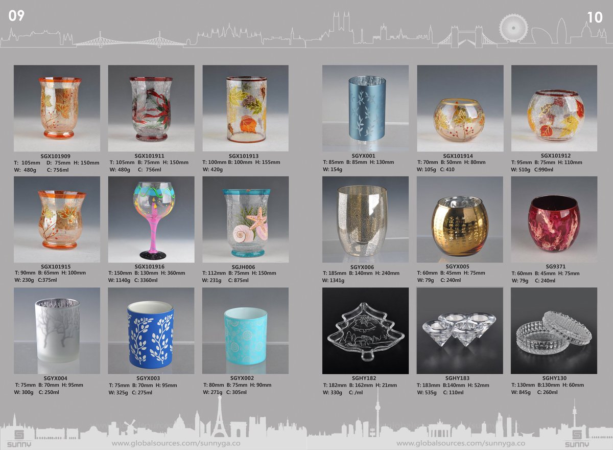 Sunny glassware different kind of candle jars.
candle.com