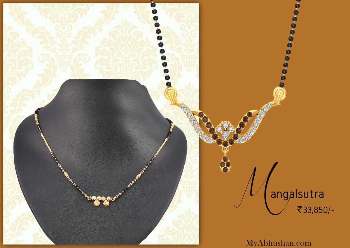 bhaskar_kritika's tweet photo. Mangalsutra is a knot of Pure Relation b/w a Boy and a Girl. Keeping this in mind along with the fashion trend, My Abhushan Brings a beautiful Collection of Short Mangalsutra at very Reasonable Price #Jewellery #Mangalsutra #gold #blackbeads #rituals #knot #love #marriage https://t.co/XeU7BoCLOz