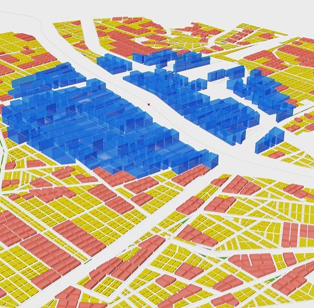 First test in #syntheticdesignmethod - combing #machinelearning with #computationaldesign for #urbandesign. Machine learning due to its ability of producing data outside its original data set, in our case predicting land value of non existing land parcels and computational d…