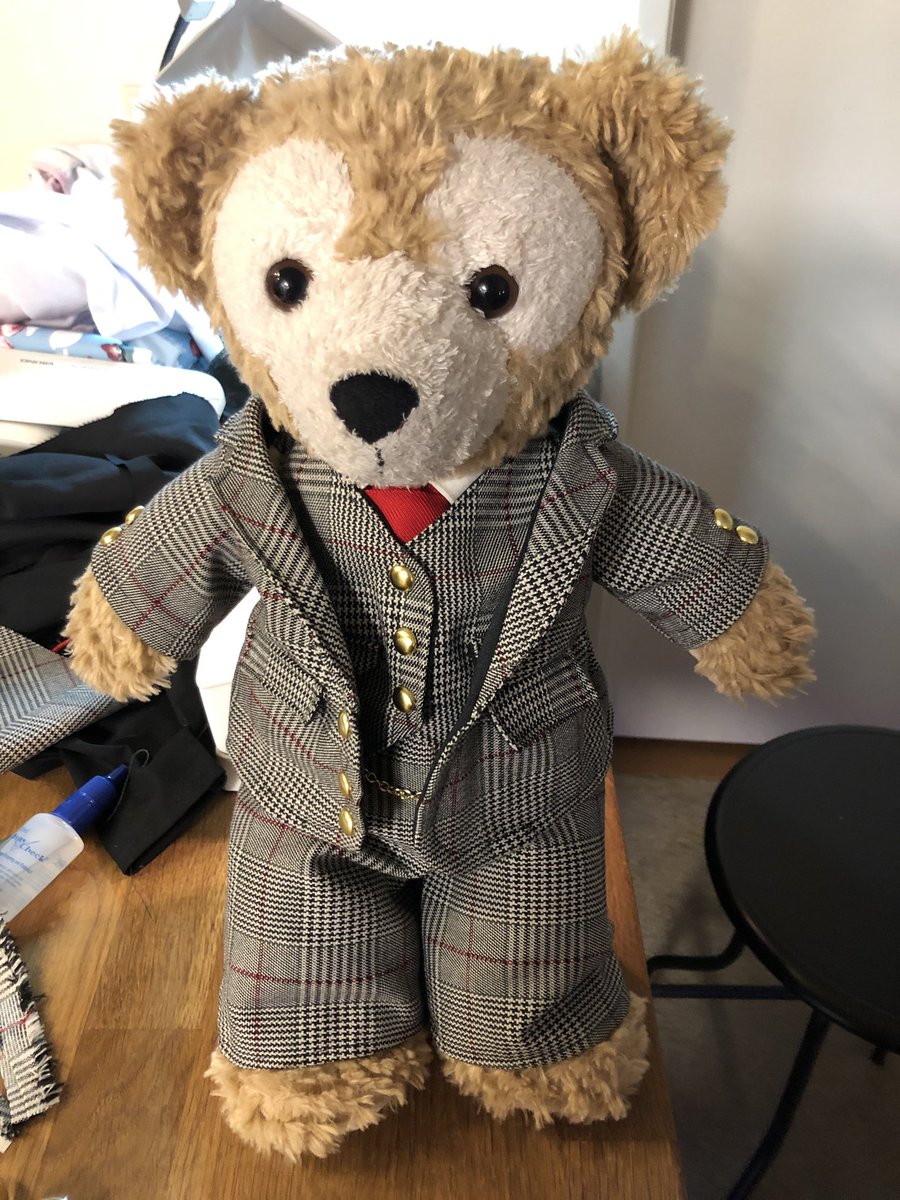 codemonkey37's tweet image. I’m pretty pleased with how Duffy’s Dapper Day suit came out. Thanks to @cotoro_net for the jacket pattern!