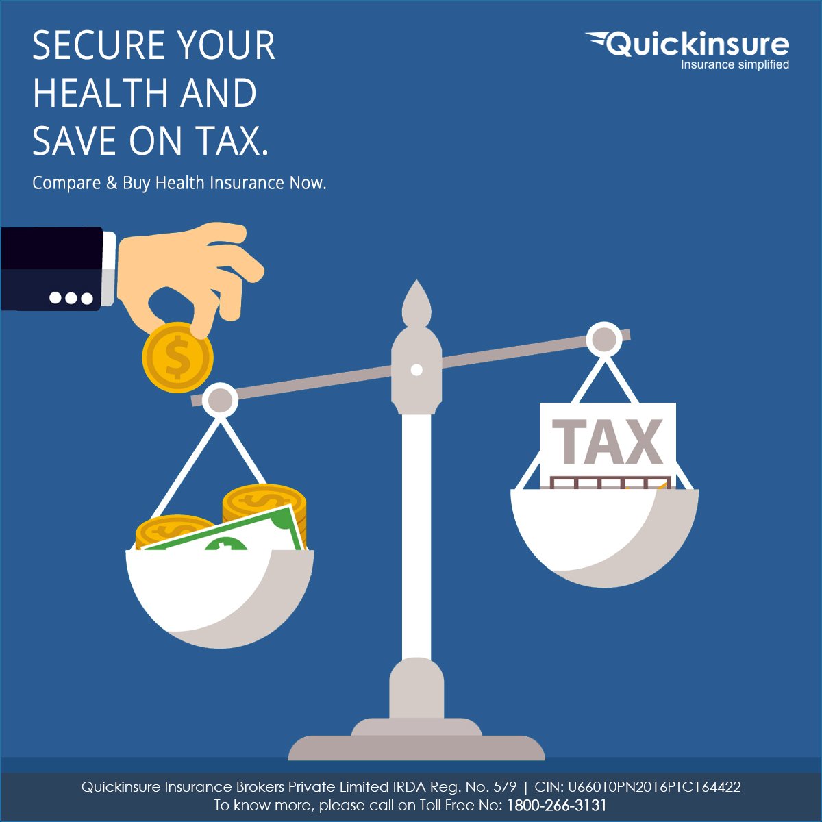 quickinsureInd's tweet photo. Reduce your Income Tax Liability while staying Healthy.
So for what you are waiting?
Compare & Buy Health Insurance Now!
To know more, Visit https://t.co/FMmgAR0gEx
#Quickinsure #HealthInsurance #InsuranceSimplified #SaveOnTax https://t.co/ffEVEciumu