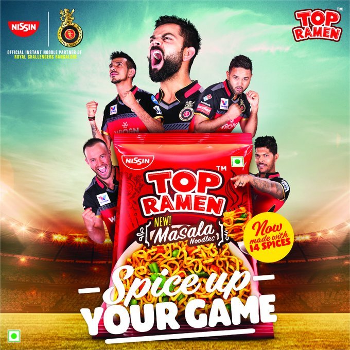 IPLTweets2024's tweet photo. #RT IPLTweetsNow : Royal Challengers: Have More Mazza while watching your favourite RCB with Top Ramen Masala. #SpiceUpYourGame #PlayBold TopRamenIndia https://t.co/lxUXOSFsC4 https://t.co/FWB3MYOFl8 #IPLTweetsNow #IPL2018http://twitter.com/IPLTweetsNow/status/1111153664280969… https://t.co/0NBUkkxGge