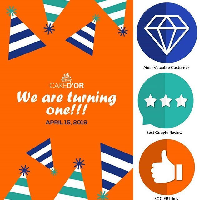 cakedorcouture's tweet photo. It's almost time for our first anniversary!  Time sure flies when you're having fun! 
We'll be declaring 3 winners who will receive surprise hampers and/ or gift vouchers and so much more.  You sure don't want to miss this celebration! *Checkout our Fb p… https://t.co/sdxp4KOuzq https://t.co/u5jwW2KehJ