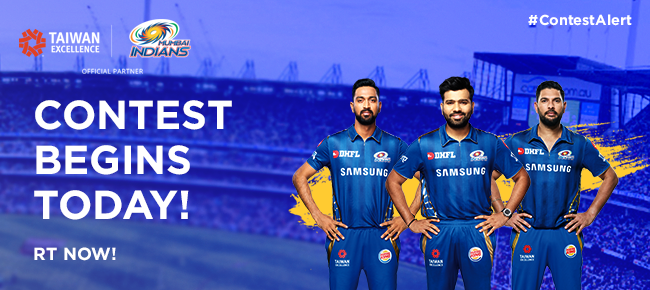 #ContestAlert
And we are back with another amazing #Contest. Participate &amp; stand a chance to win #MumbaiIndians match tickets. RT Now and increase your chances to win.

#TaiwanExcellence #MumbaiExcellenceCricket #MIPaltan #Technology #India