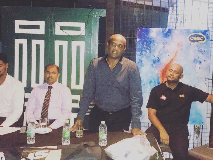 obadssc's tweet photo. Principle’s Dinner for the 1st XI Cricket team organized by CDF took place yesterday. 

Cricketing Legend Hashan Thilakartne graced the occasion to motivate players and also distributed sports equipment to the team with his 1991 batch mates. #BackTheBlackAndGold #DSCricket #BOG19 https://t.co/GY8RXfSieo